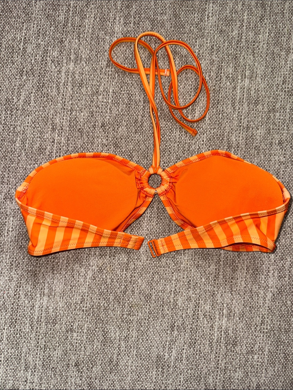 aerie Orange Striped Bandeau Bikini Top - Picture 3 of 3